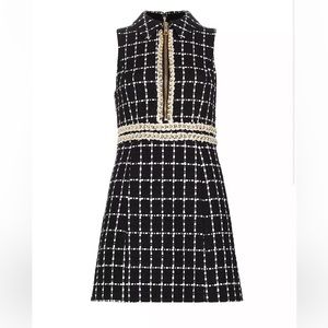 Alice + Olivia dress Ellis Threaded Check Minidress
